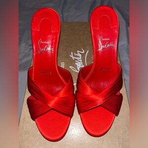 ❤️ BRAND NEW Size 38 Louboutin Nicol is Back Pumps